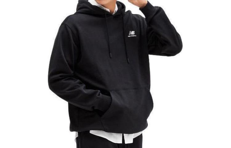 New Balance Black Logo Pullover Hoodie Long Sleeve NBN0E11013-19
