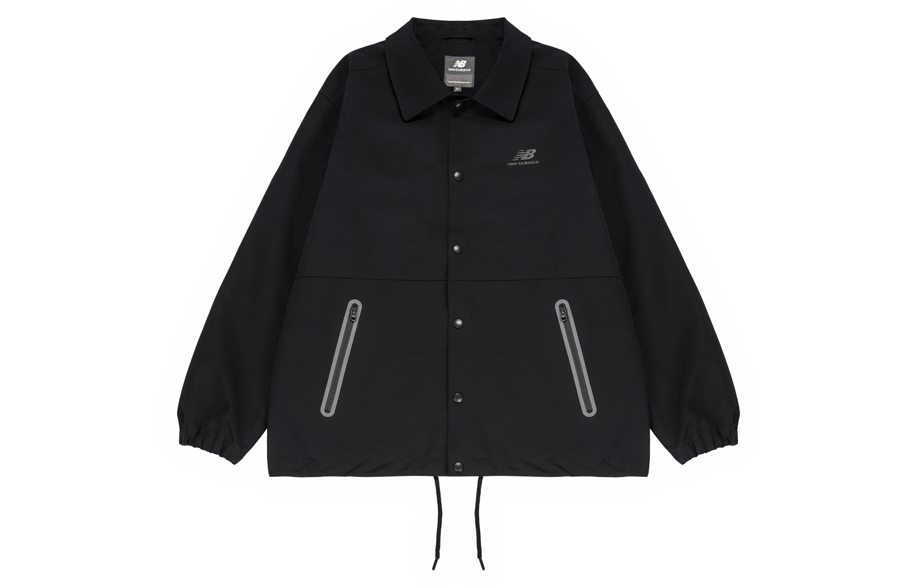 New Balance Black Logo Woven Collared Shirt Jacket Unisex Autumn Edition 5AC39503-BK