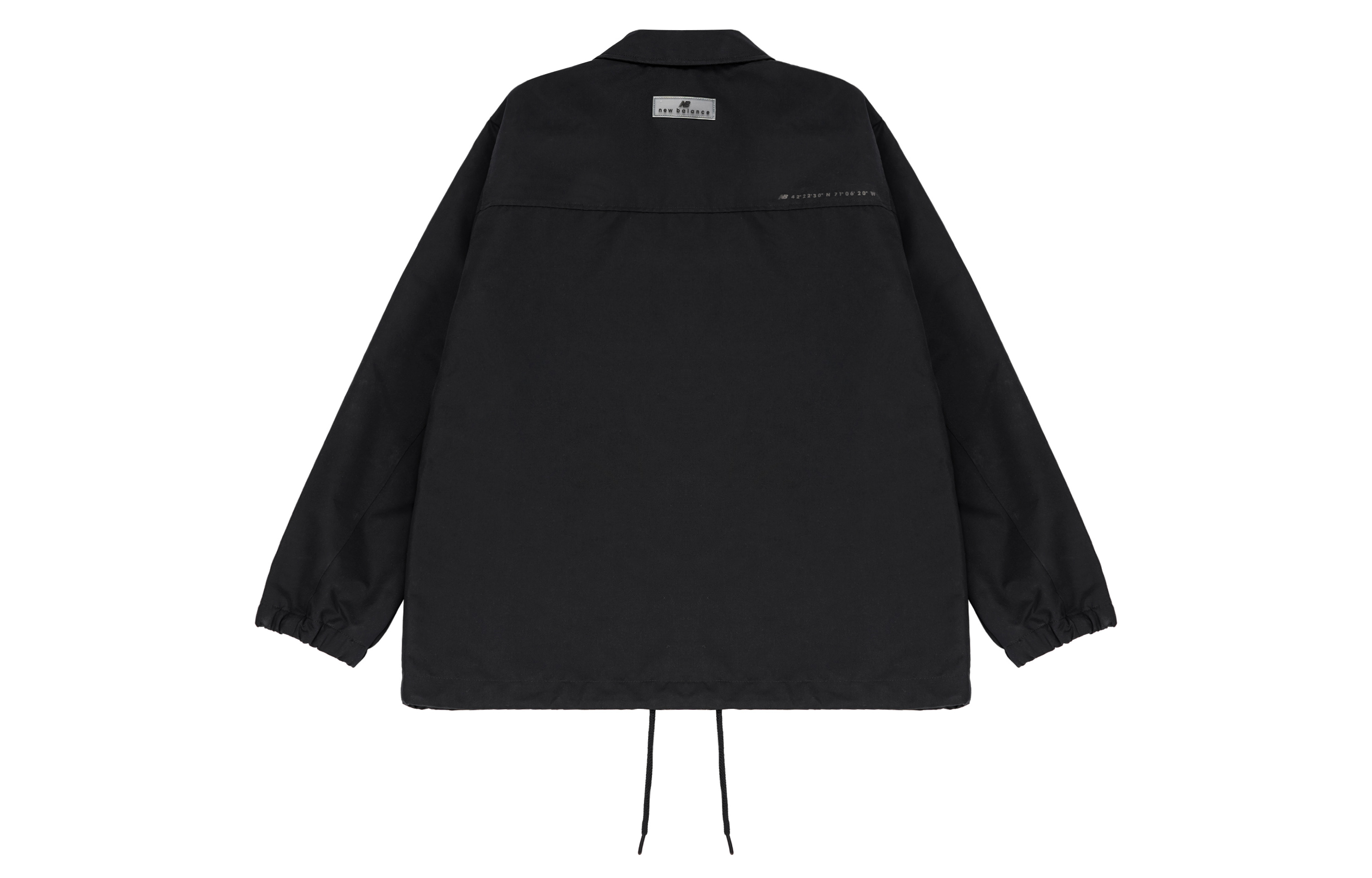Lookbook New Balance Black Logo Woven Collared Shirt Jacket Unisex Autumn Edition 5AC39503-BK