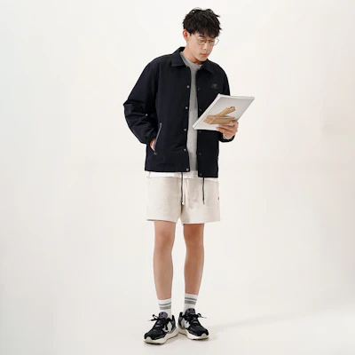 New Balance Black Logo Woven Collared Shirt Jacket Unisex Autumn Edition 5AC39503-BK Shop New Balance Black Logo Woven Collared Shirt Jacket Unisex Autumn Edition 5AC39503-BK