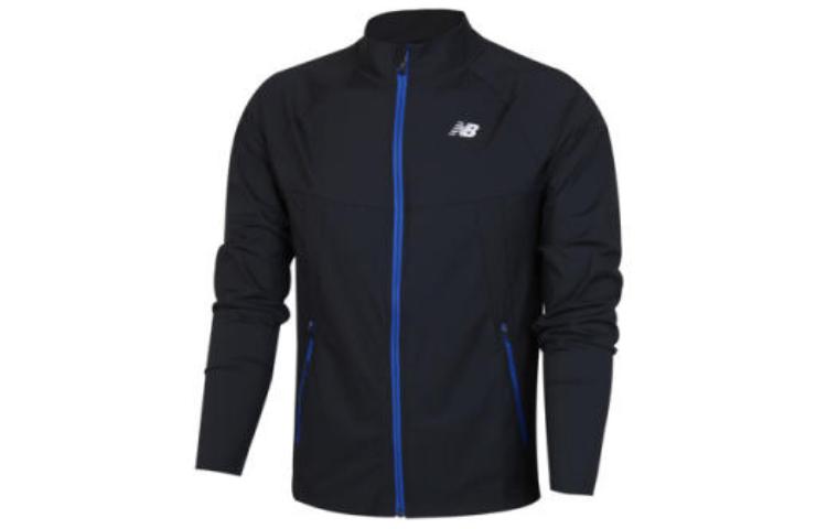 New Balance Black Long-Sleeve Pullover Sweatshirt with Logo。 NBMLB21103-19