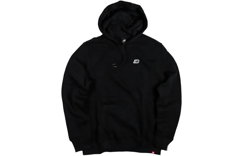 New Balance Black Long-Sleeve Sweatshirt with Letter Embroidery MT23602-BK