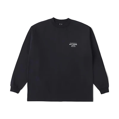 New Balance Black Long-Sleeve Tee with Back Letter Print Design AMT35014-BK