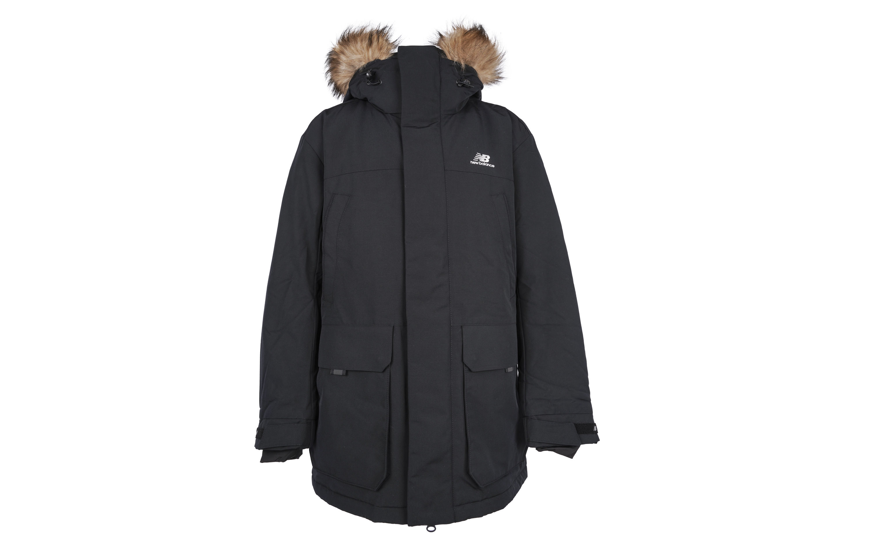 New Balance Black Mid-Length Hooded Down Jacket NPA46011-BK