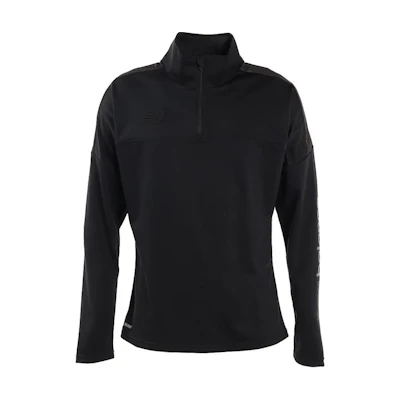 New Balance Black Mock Neck Logo Sweatshirt Long Sleeve JMTF2300-BK