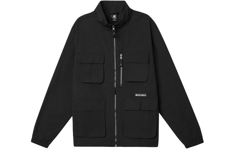 New Balance Black Multi-Pocket Casual Woven Stand Collar Jacket AMJ11322-BK