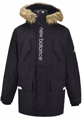 新百伦黑色系列长毛领羽绒服 AMJ04356-BK Buy 新百伦黑色系列长毛领羽绒服 AMJ04356-BK