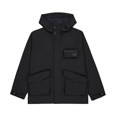 New Balance Black Outdoor Multi-Pocket Hooded Jacket Unisex Casual Workwear AMJ43309-BK