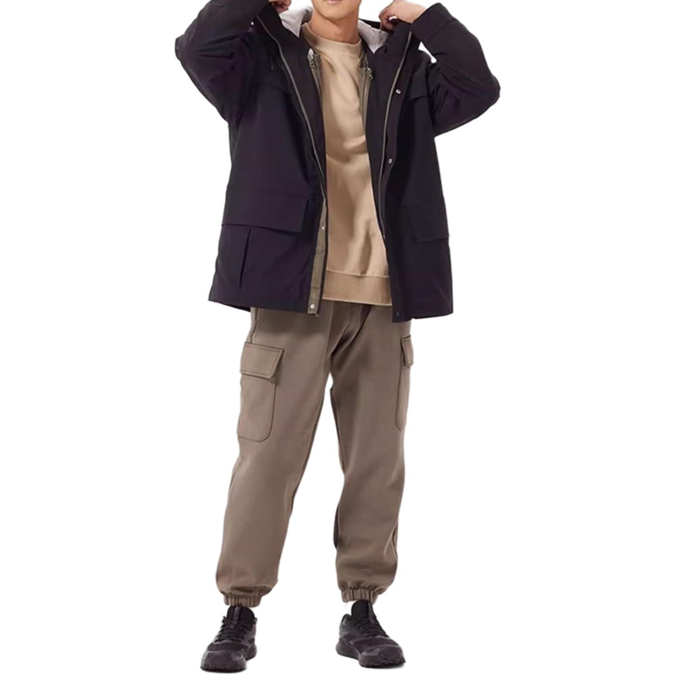 Sizing New Balance 黑色戶外多功能2合1連帽外套 AMJ23315-BK