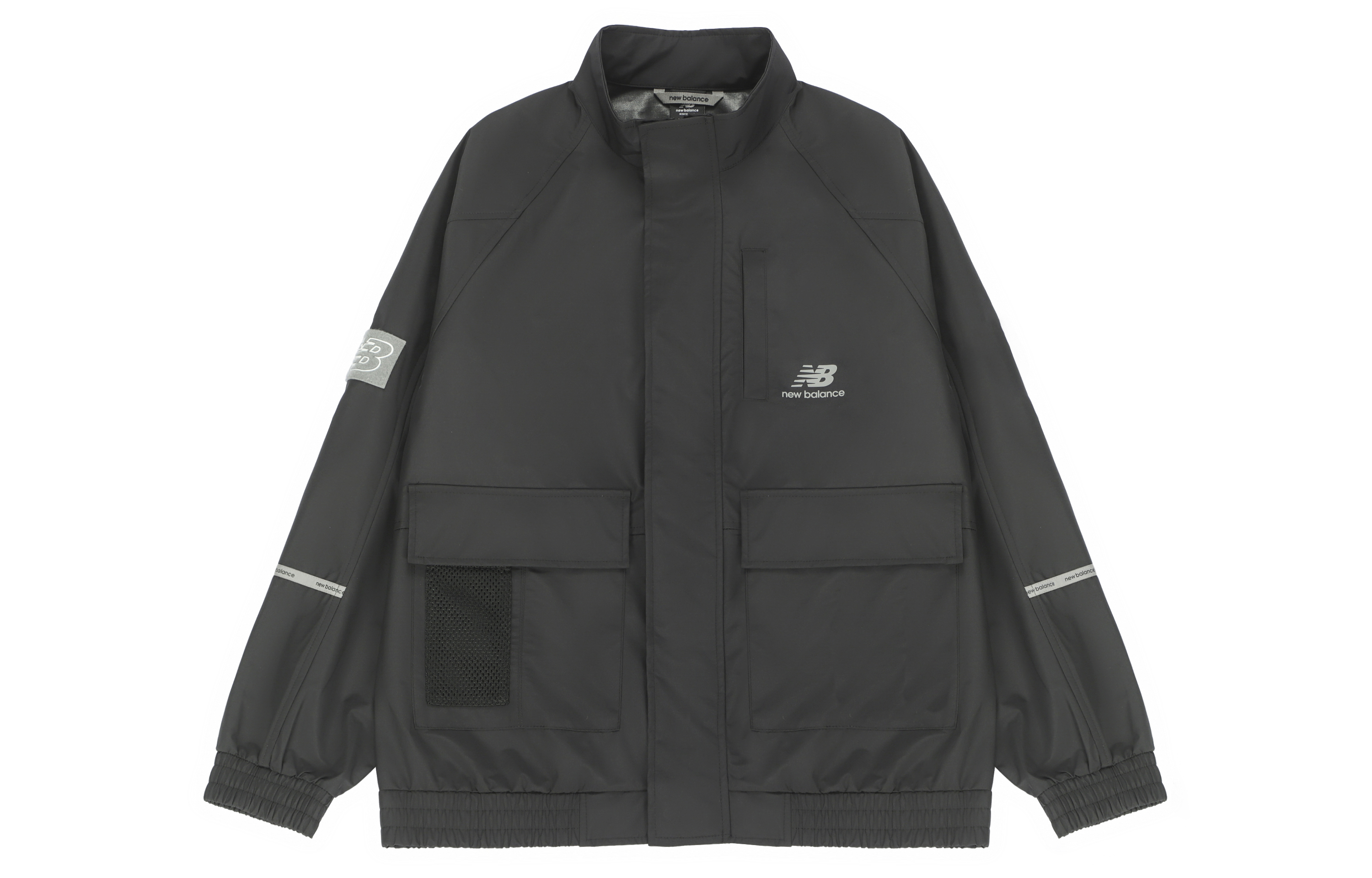 New Balance Black Outdoor Utility Jacket - Fall Casual Solid Color AMJ21358-BK