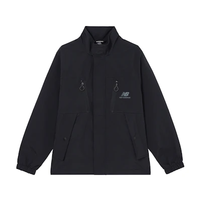 New Balance Black Outdoor Utility Jacket with Logo and Multi Pockets AMJ33374-BK