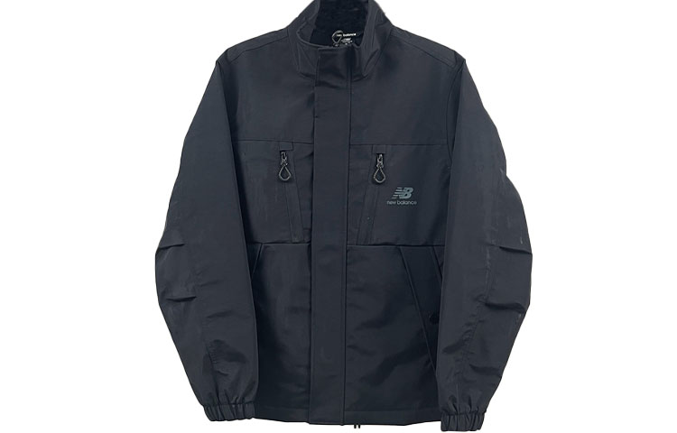 Order ニューバランス ブラック ロゴ付き多機能ポケット アウトドアユーティリティジャケット AMJ33374-BK