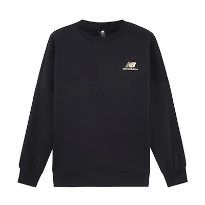 New Balance Black Oversized Logo Print Sweatshirt AMT23349-BK