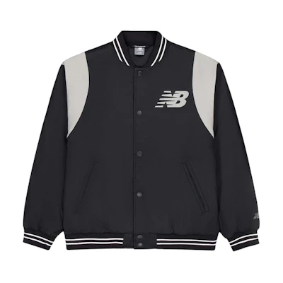 New Balance Black Padded V-Neck Casual Jacket AMJ43368-BK
