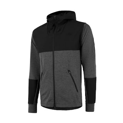 New Balance Black Patchwork Hooded Sports Jacket MJ01140-BK
