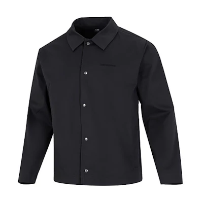 New Balance Black Plain Casual Sports Polo Jacket Shirt MJ23552-PHM