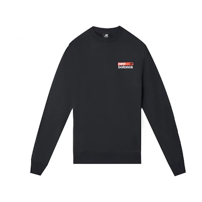 New Balance Black Printed Crewneck Sweatshirt Casual Wear MT03904-BK