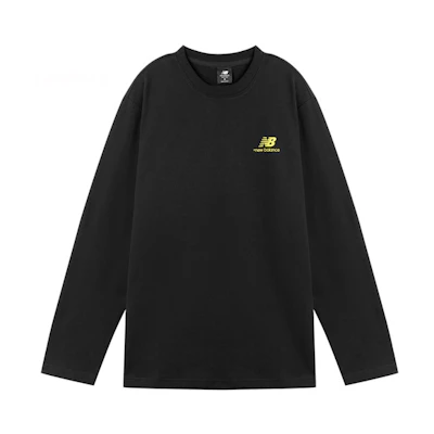 New Balance Black Printed Knit Crewneck Pullover Sweatshirt AMT11335-BK