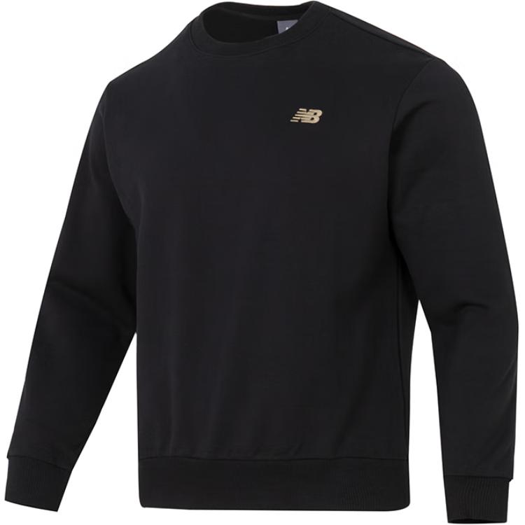 New Balance Black Pullover Casual Letter Print Long Sleeve Sweatshirt AMT43315-BK