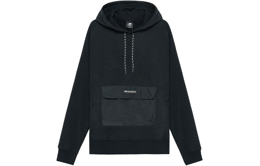 New Balance Black Pullover Hoodie Casual Sportswear AMT11324-BK