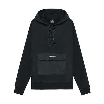 New Balance Black Pullover Hoodie Casual Sportswear AMT11324-BK