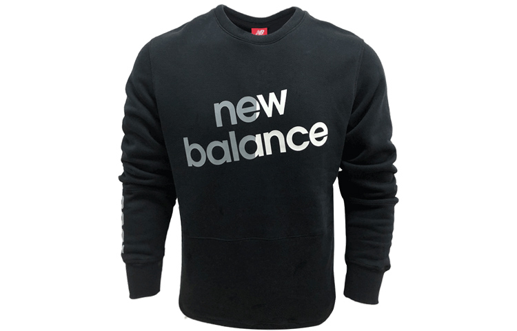 New Balance Black Pullover Hoodie Casual Sweatshirt AMT83576-BK