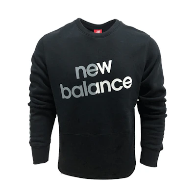 New Balance Black Pullover Hoodie Casual Sweatshirt AMT83576-BK