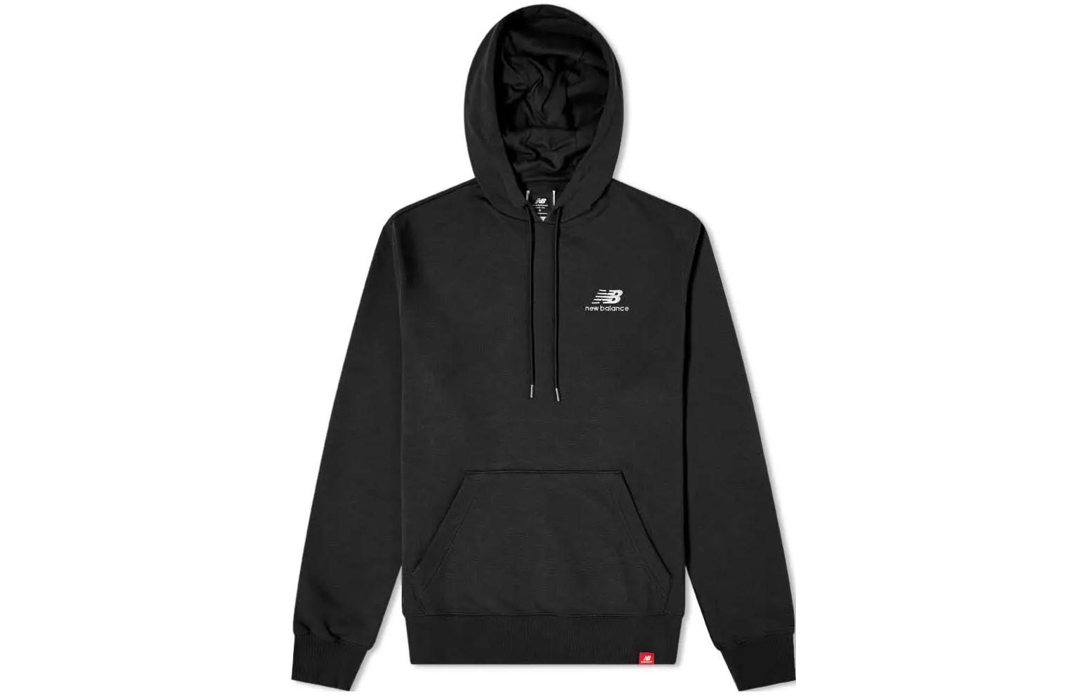New Balance Black Pullover Hoodie with Embroidered Logo MT11550-BK