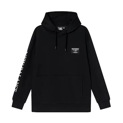 New Balance Black Pullover Hoodie with Letter Print NC943021-BK