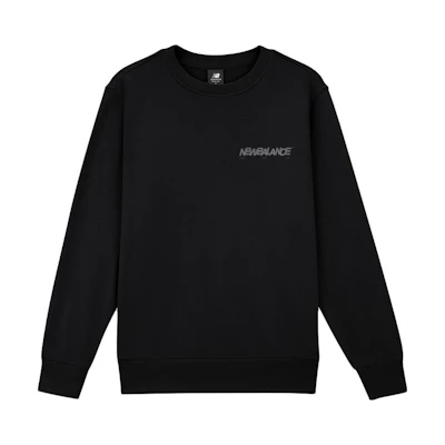 New Balance Black Pullover Sweatshirt Casual Sportswear AMT33325-BK