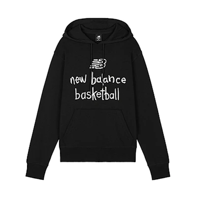 New Balance Black Pullover Sweatshirt with Letter Print Design MT03614-BK