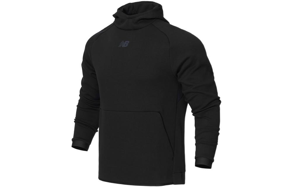 New Balance Black Pullover Sweatshirt with Logo Print AMT21139-BK