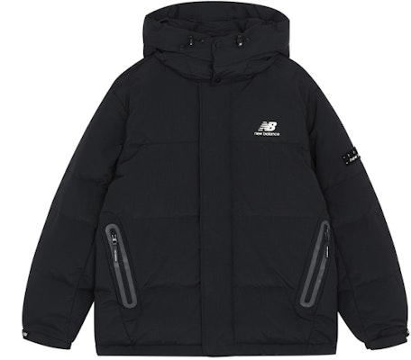 New Balance 黑色絎縫羽絨連帽外套 冬季穿搭 AMJ14323-BK Buy New Balance 黑色絎縫羽絨連帽外套 冬季穿搭 AMJ14323-BK
