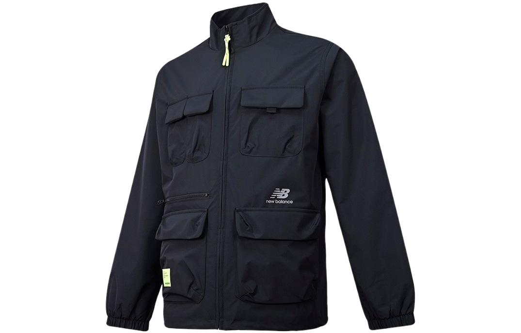 New Balance Black Retro Detroit Workwear Outdoor Jacket with Multi-Pockets AMJ21368-BK