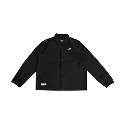 New Balance Black Single-Breasted Letter Jacket Unisex Long Sleeve 5AD38111-BK