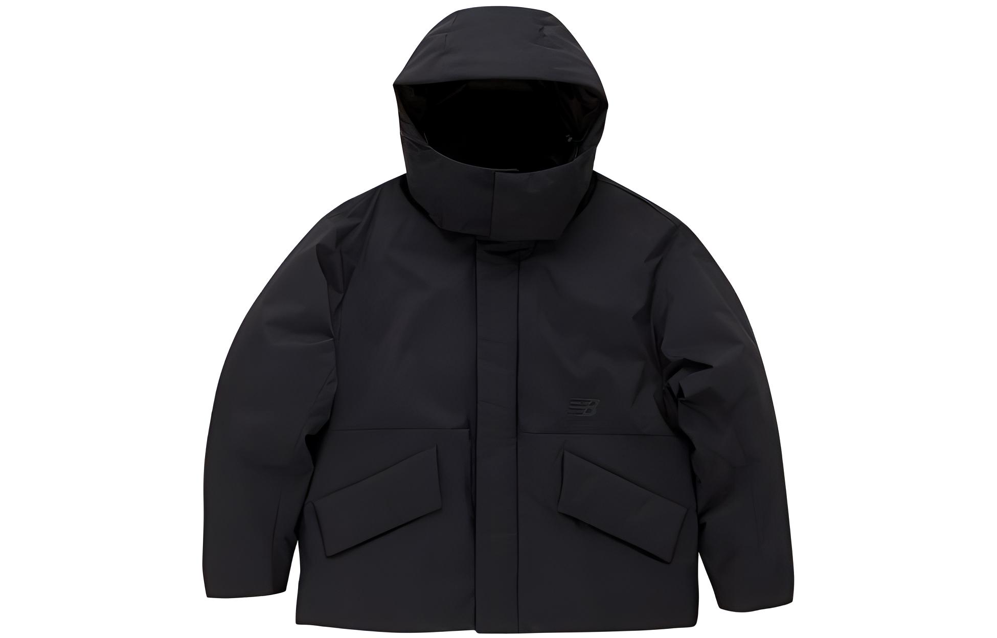 New Balance Black Solid Color Long Sleeve Hooded Jacket NBNPB49013-16