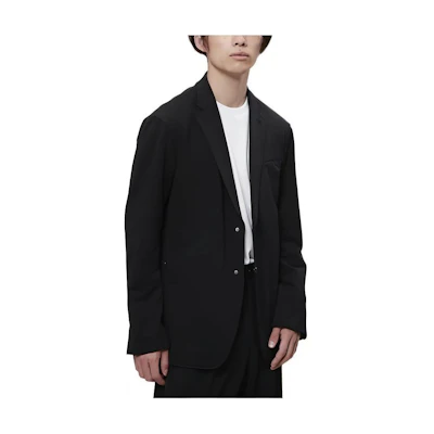New Balance Black Solid Color Polo Blazer-Style Long Sleeve Jacket AMJ25003-BK