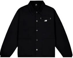 New Balance Black Solid Color Single-Breasted Collar Jacket MJ33502-BK New Balance Black Solid Color Single-Breasted Collar Jacket MJ33502-BK