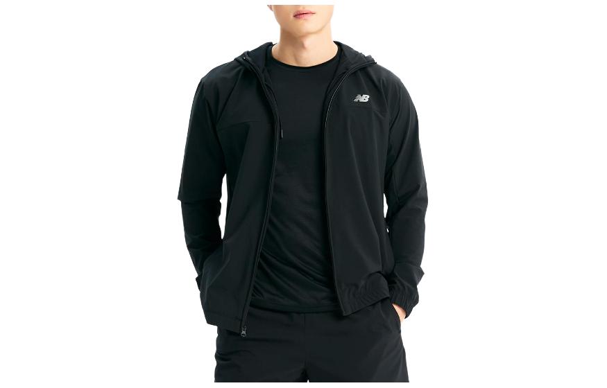 New Balance Black Solid Color Zip-Up Hoodie Jacket NBNAE2P021-19