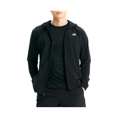 New Balance Black Solid Color Zip-Up Hoodie Jacket NBNAE2P021-19