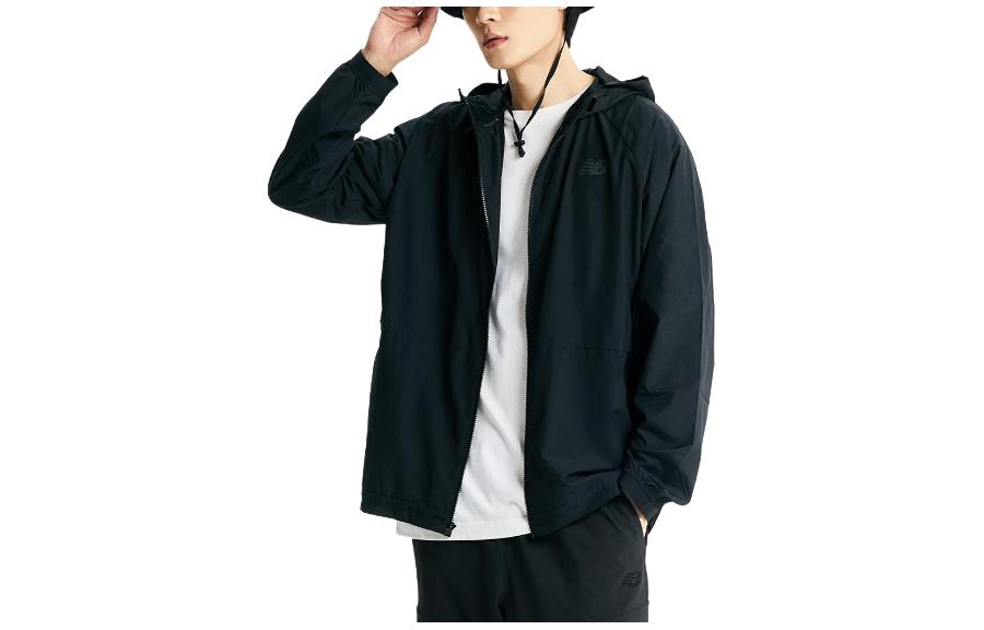 New Balance Black Solid Color Zip-Up Hoodie Jacket NBNAD4S071-19