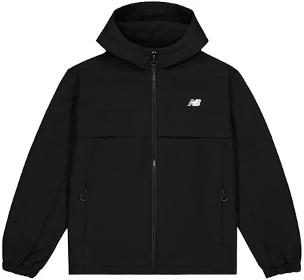 新百伦纯黑色拉链连帽夹克外套 AMJ41300-BK Buy 新百伦纯黑色拉链连帽夹克外套 AMJ41300-BK