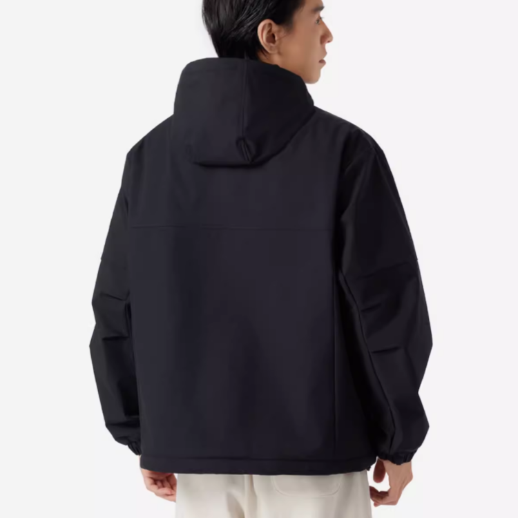 Details for 新百伦纯黑色拉链连帽夹克外套 AMJ41300-BK