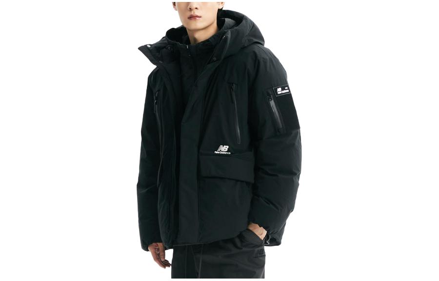New Balance Black Solid Full-Zip Hoodie Jacket NBNPD42113-19