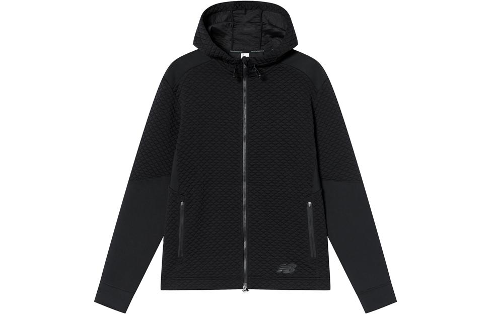 New Balance Black Solid Knit Hoodie Full-Zip Jacket AMJ83025-BK
