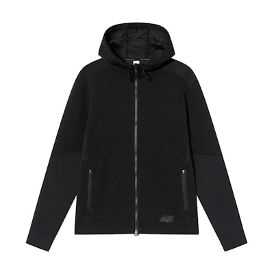 New Balance Black Solid Knit Hoodie Full-Zip Jacket AMJ83025-BK