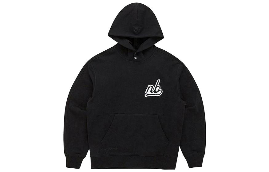 New Balance Black Solid Letter Logo Hoodie NBN0C12013-19