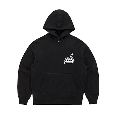New Balance Black Solid Letter Logo Hoodie NBN0C12013-19
