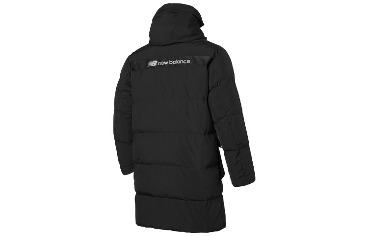 Lookbook New Balance Black Solid Long Down Jacket with Hood NP943061-BK