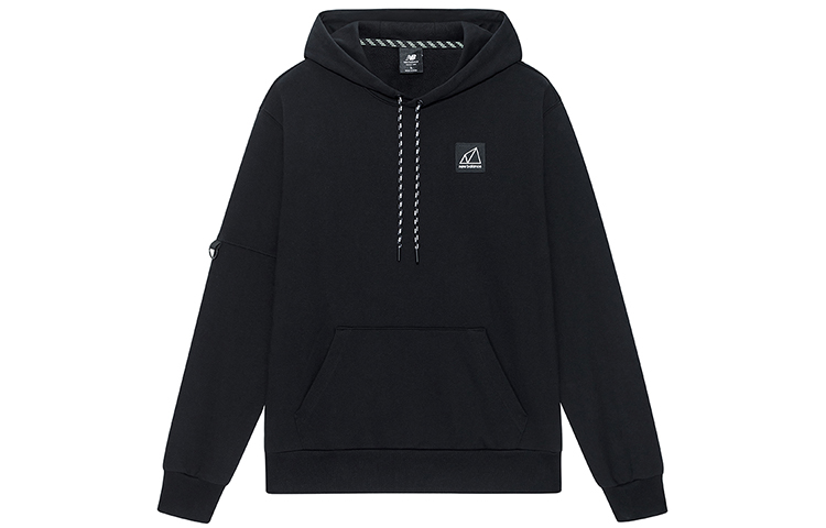 New Balance Black Solid Loose Fit Pullover Hoodie AMT13514-BK